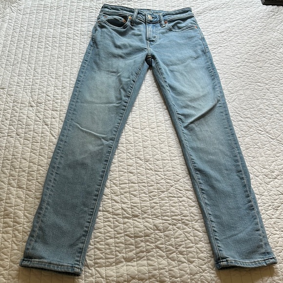 AMERICAN EAGLE AIRFLEX+ jeans. Men’s /boys size 26x28. Light wash. Pockets - Picture 2 of 12
